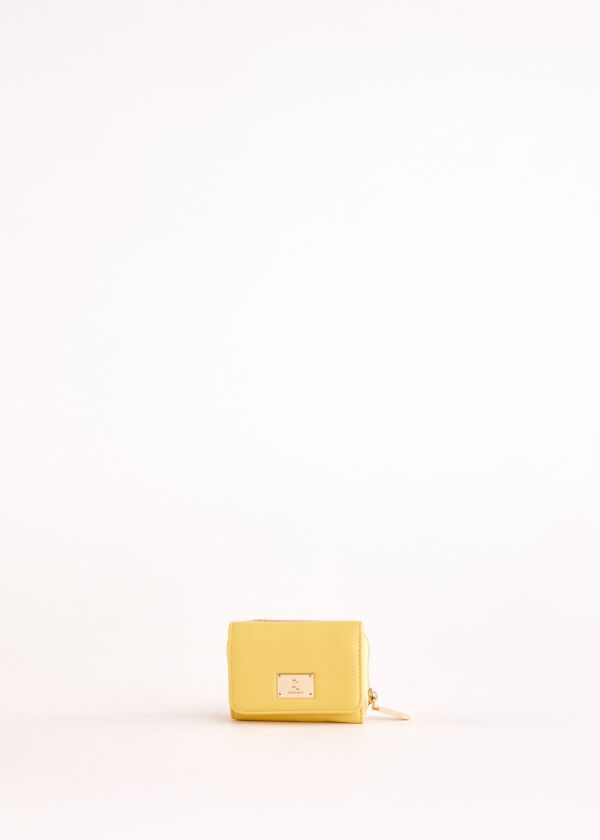 Mini portefeuille jaune zippé sur le pourtour Gaudì Fashion