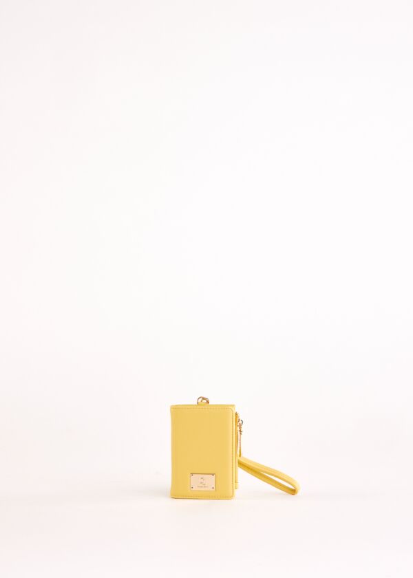 Yellow faux-leather card holder Gaudì Fashion