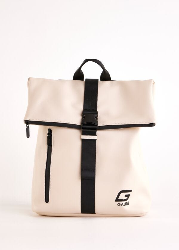 White faux-leather backpack Gaudì Fashion