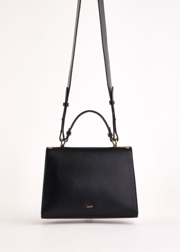 Borsa crossbody nera in similpelle