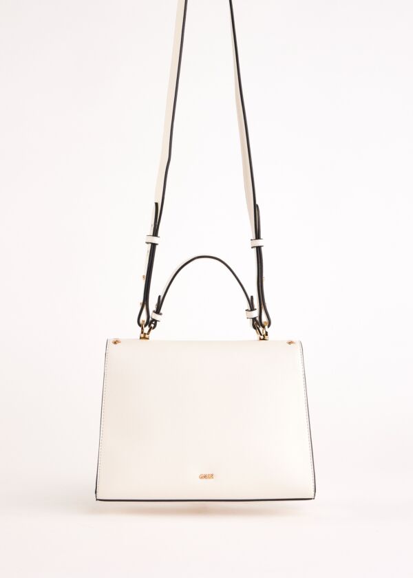 Borsa crossbody bianca in similpelle