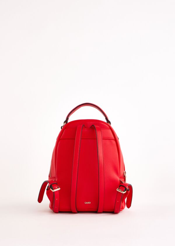 Zaino rosso in similpelle