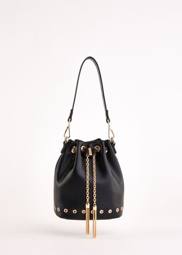 Borsa a secchiello nera Gaudì Fashion