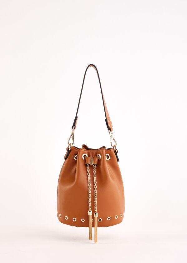 Borsa a secchiello marrone