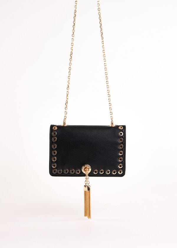 Sac à bandoulière noir en matière synthétique Gaudì Fashion