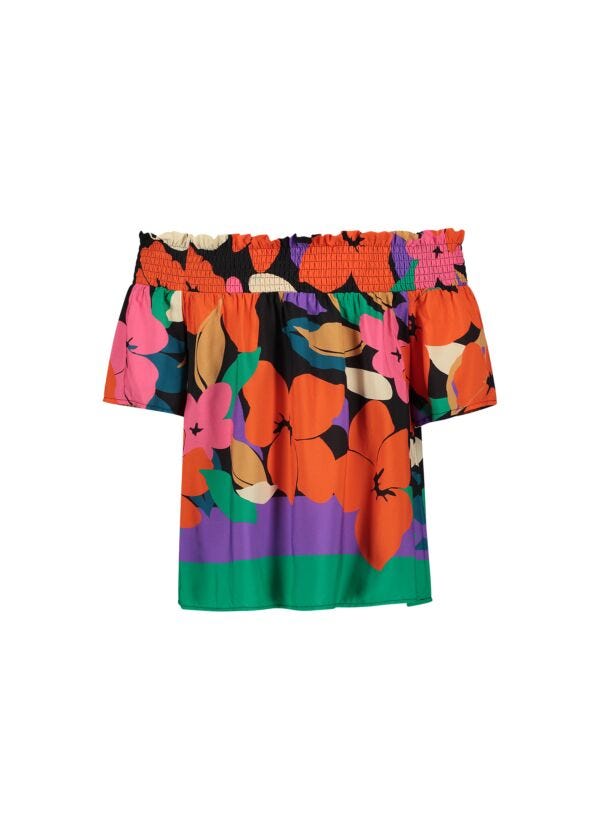 Blouse with floral print