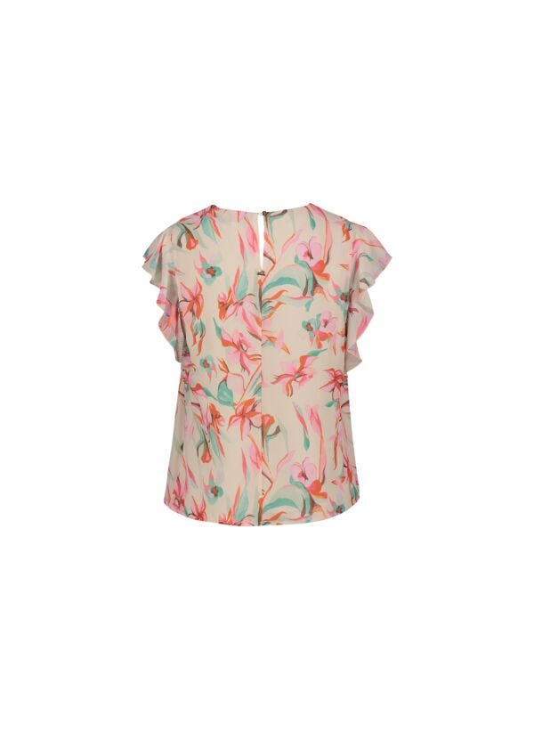 Top en crêpe georgette imprimé Yucca