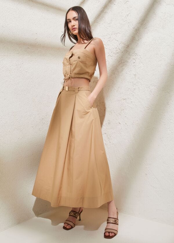 Top da donna beige con bottoni logati Gaudì Fashion