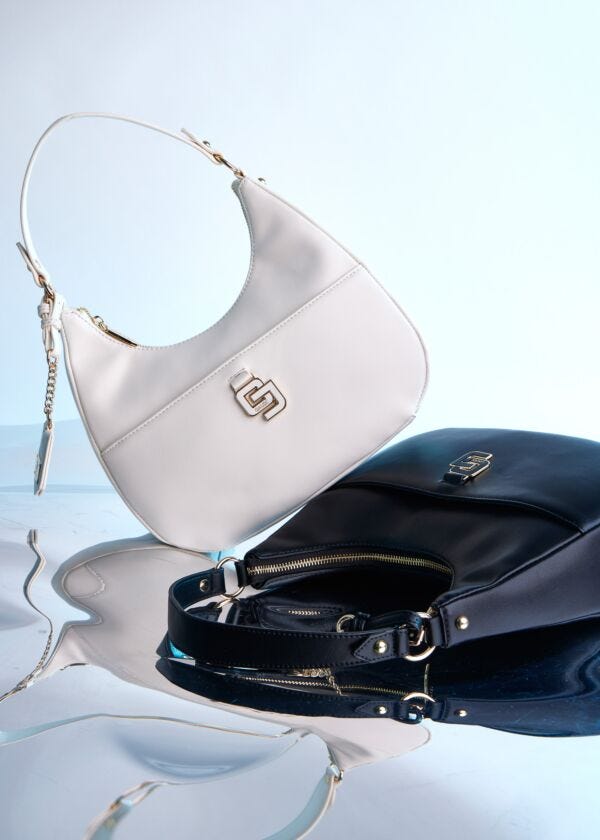 Borsa hobo bianca in similpelle Gaudì Fashion