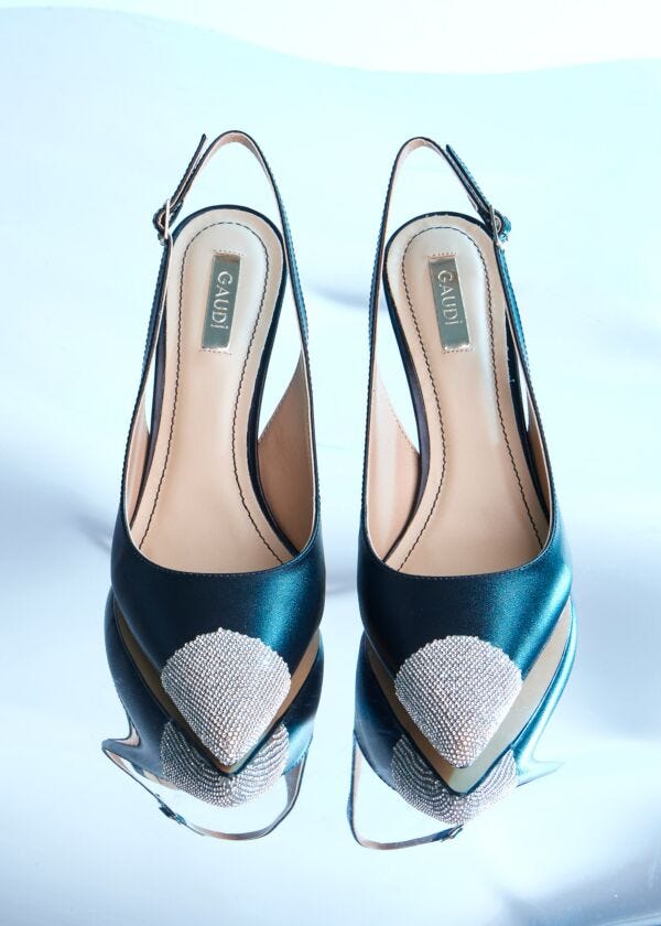Black slingbacks in nappa leather Gaudì Fashion
