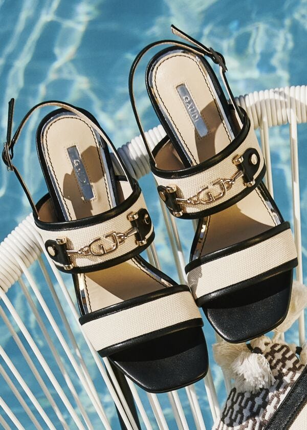 Canvas and faux-leather sandals Gaudì Fashion
