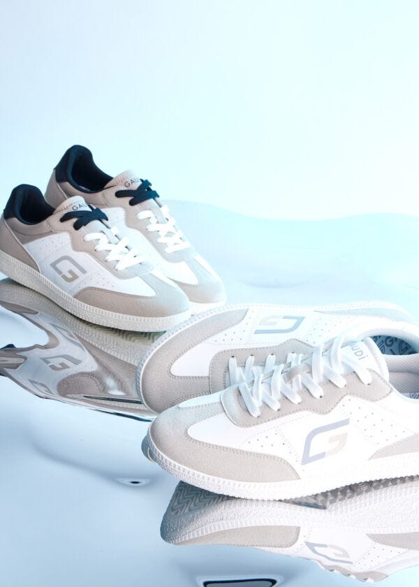 White faux-leather sneakers Gaudì Fashion