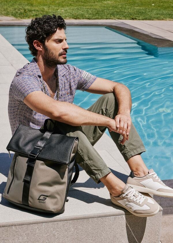 Nylon and faux-leather backpack Gaudì Fashion