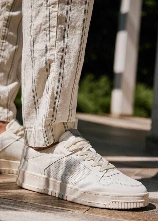 White faux-leather sneakers Gaudì Fashion