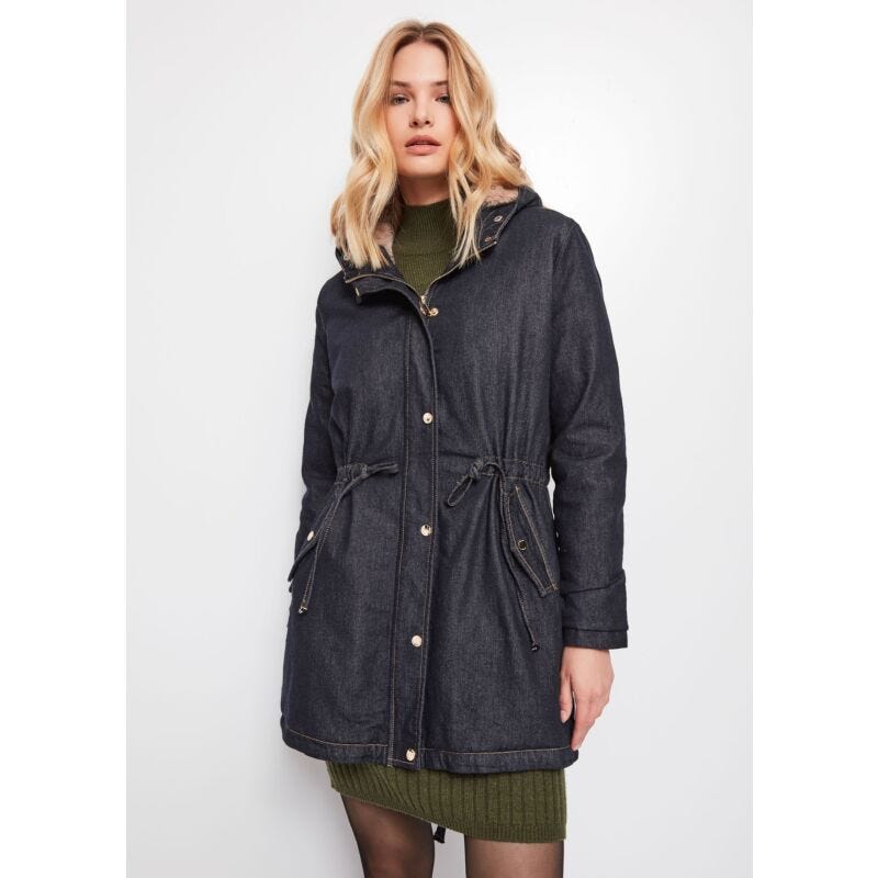 Jean parka top