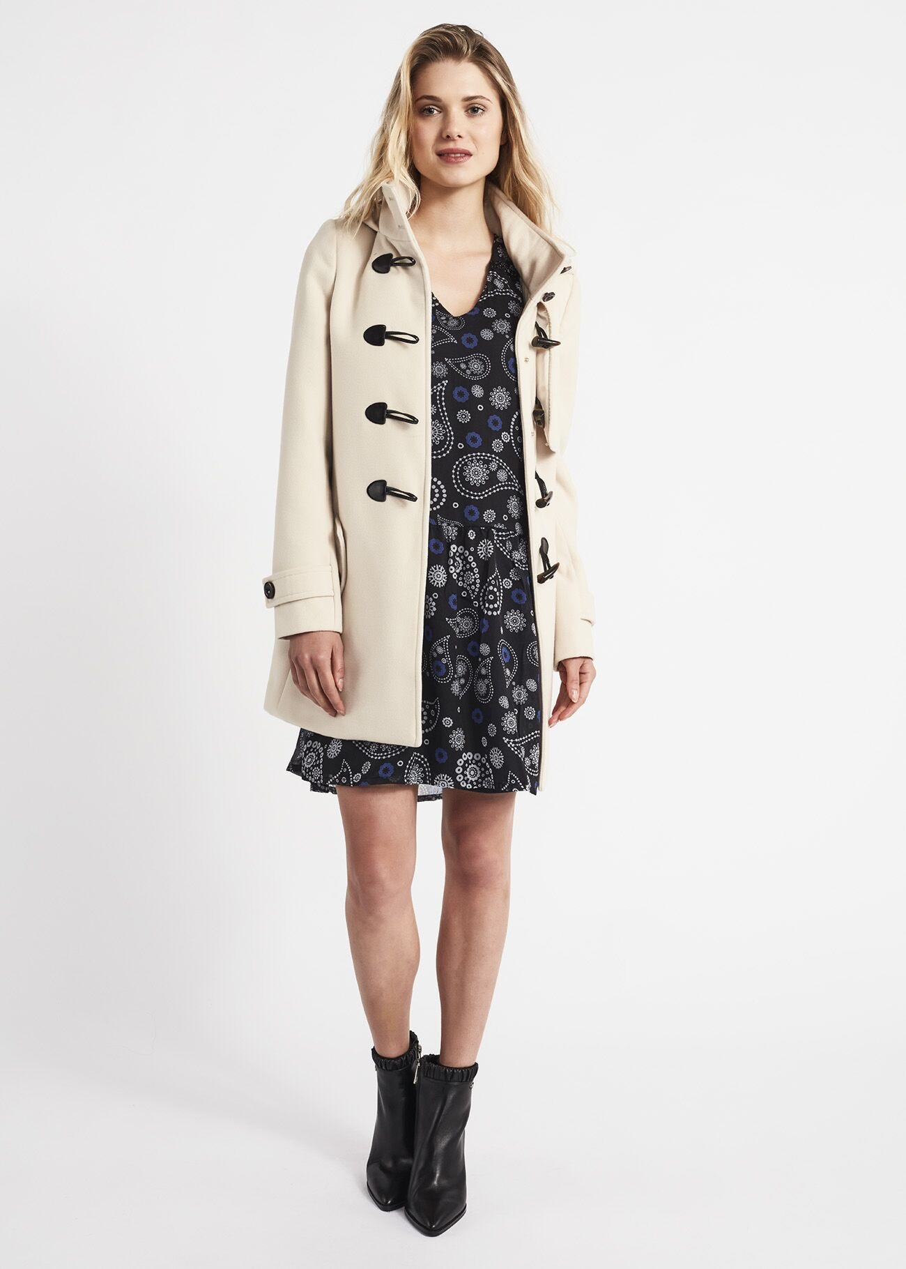 Fluid printed chiffon dress