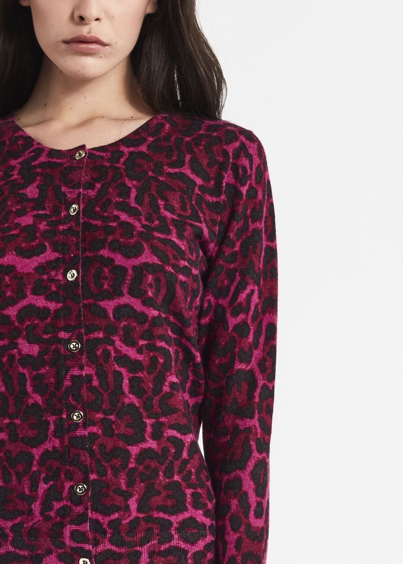 Cardigan in viscosa animalier