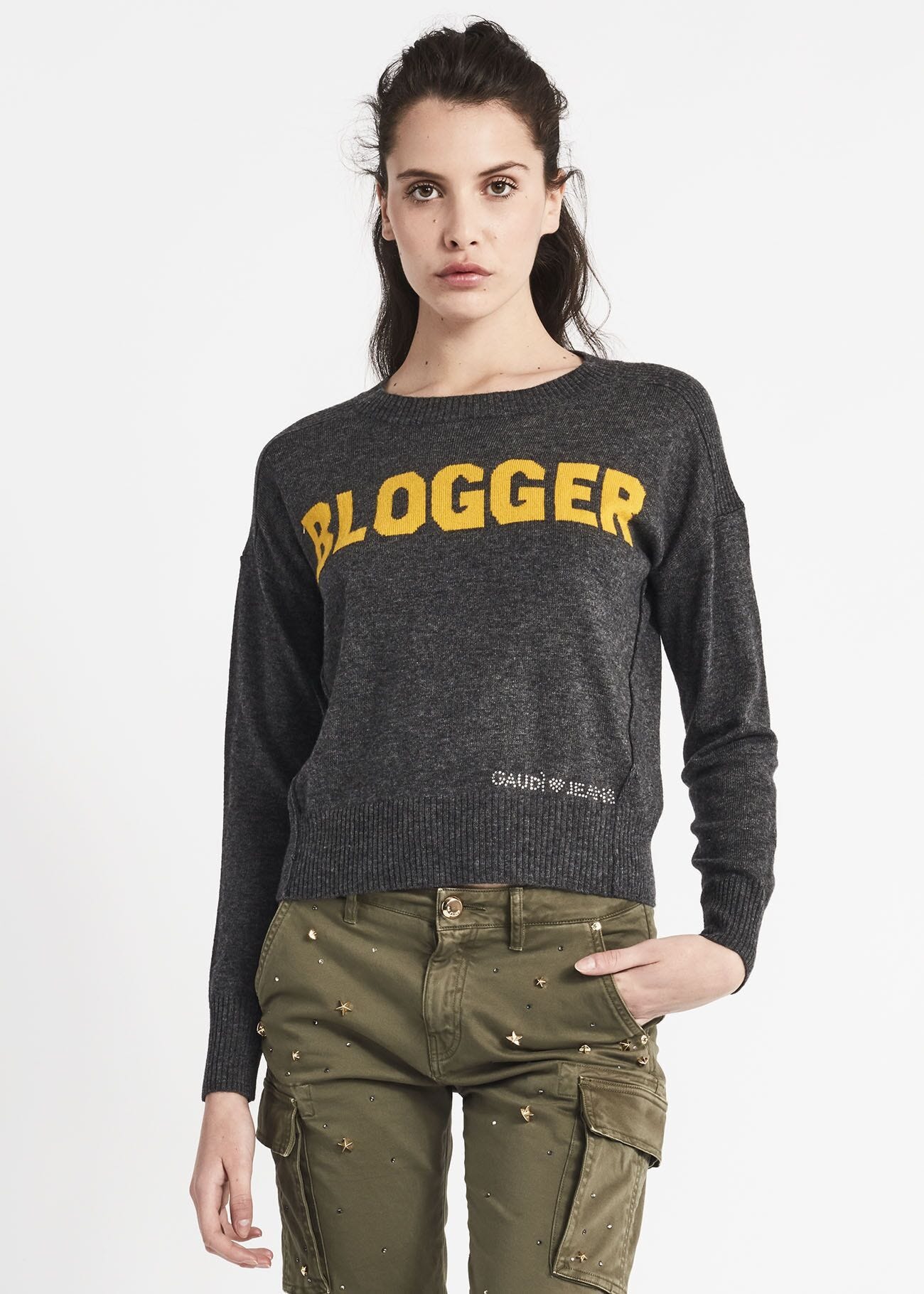 Boxy jumper in wool blend