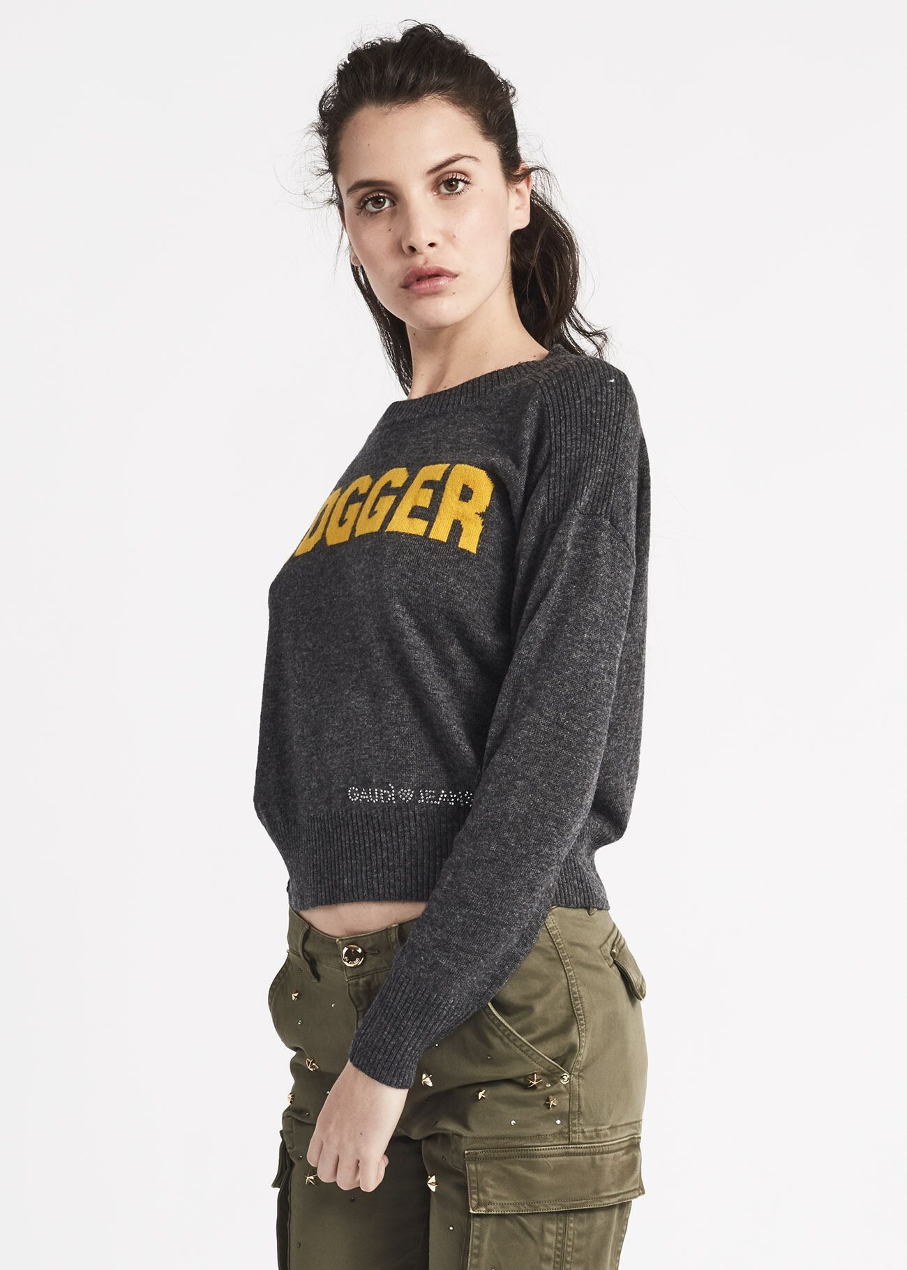 Boxy jumper in wool blend