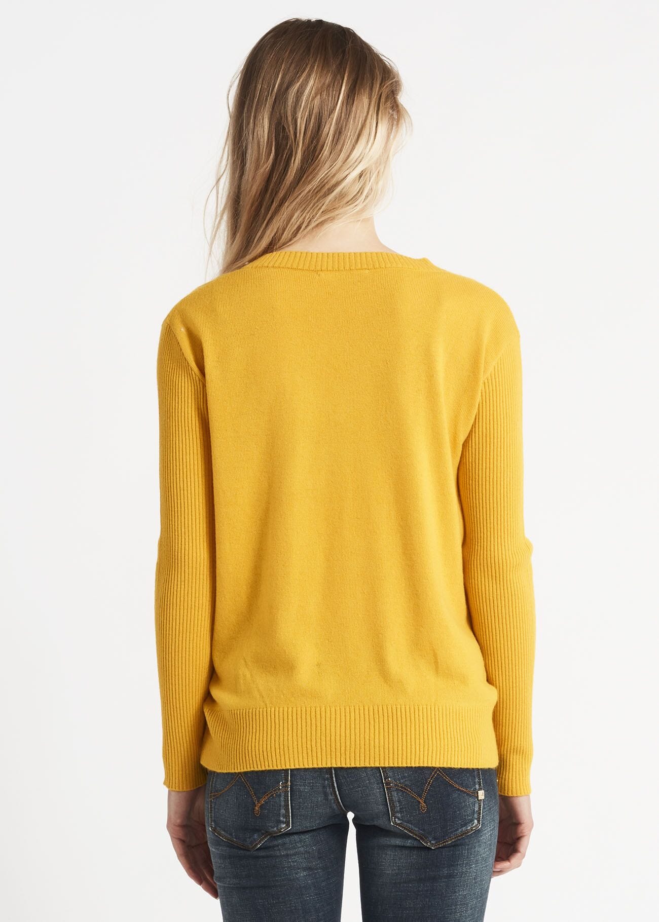 Maglia in misto lana con intarsio
