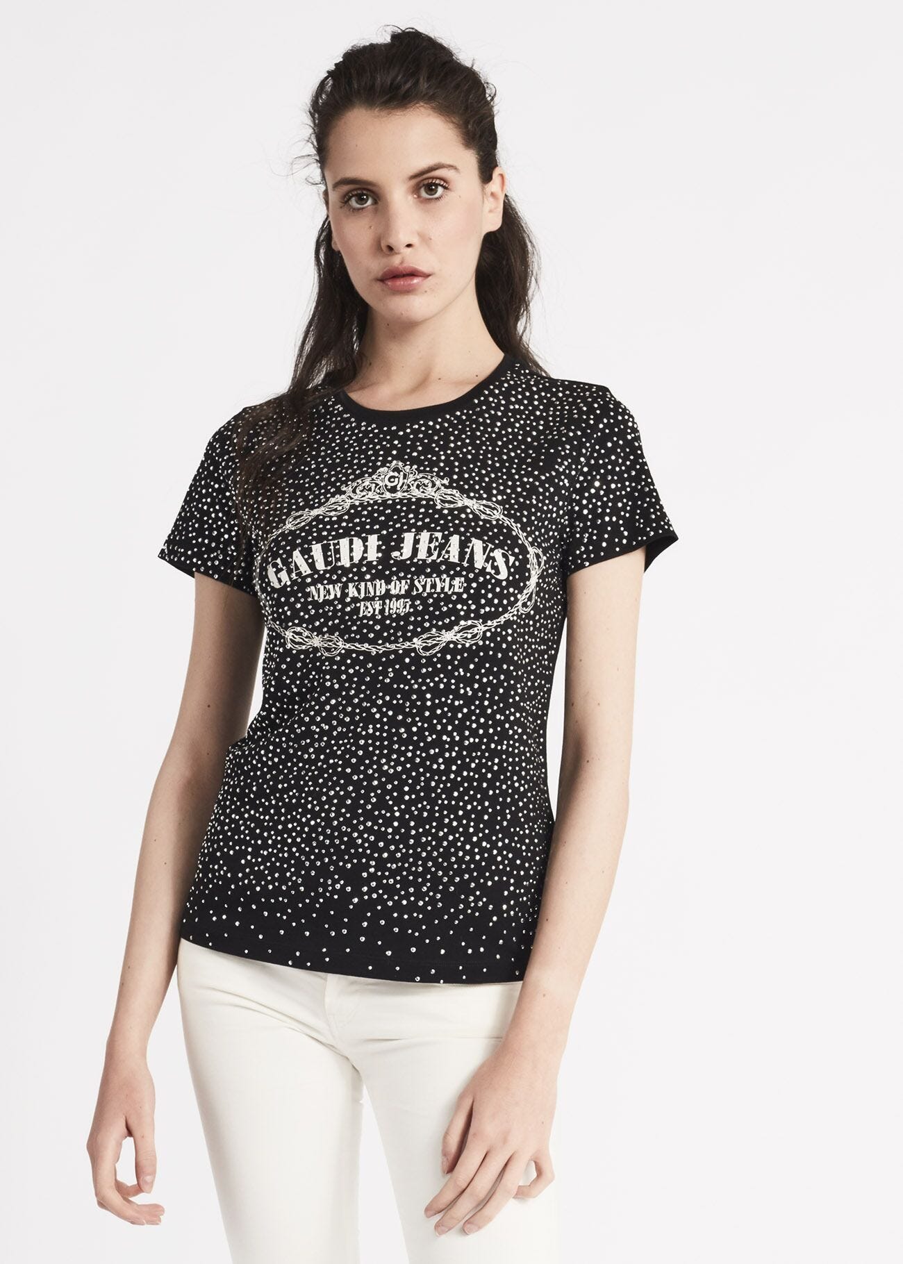T-shirt with all over studs