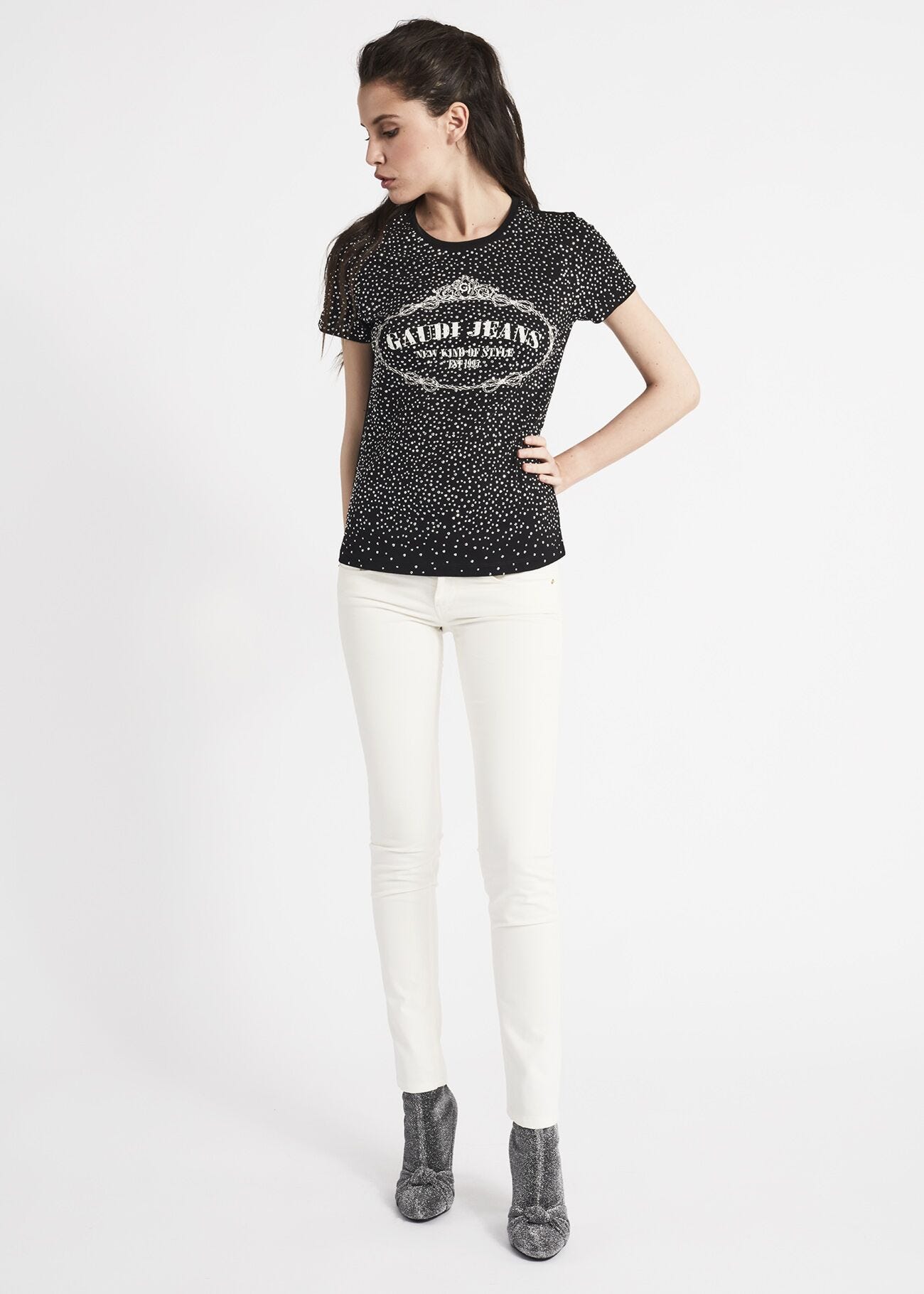 T-shirt with all over studs