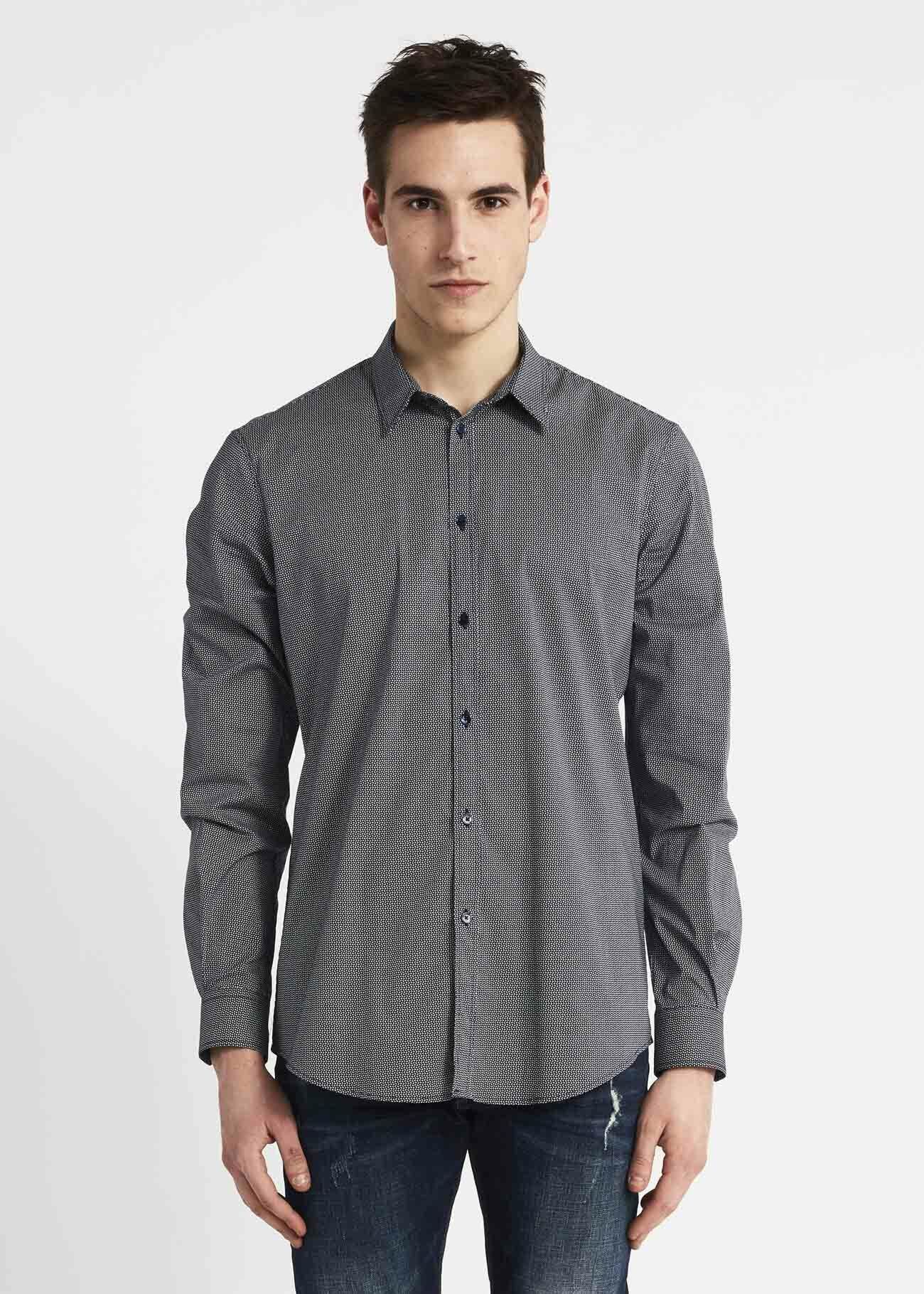 Camicia con micro fantasia