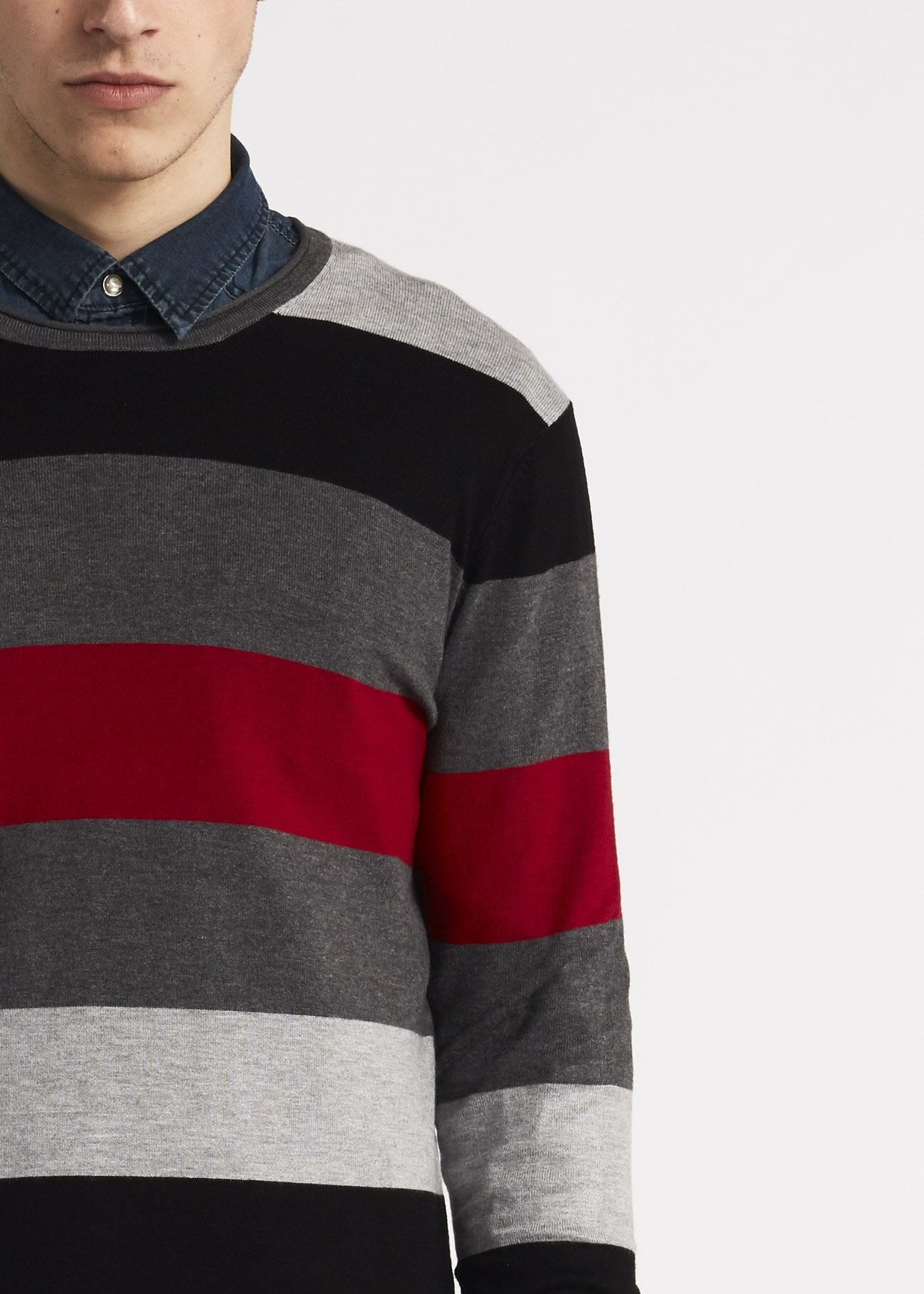 Jumper with maxi stripes