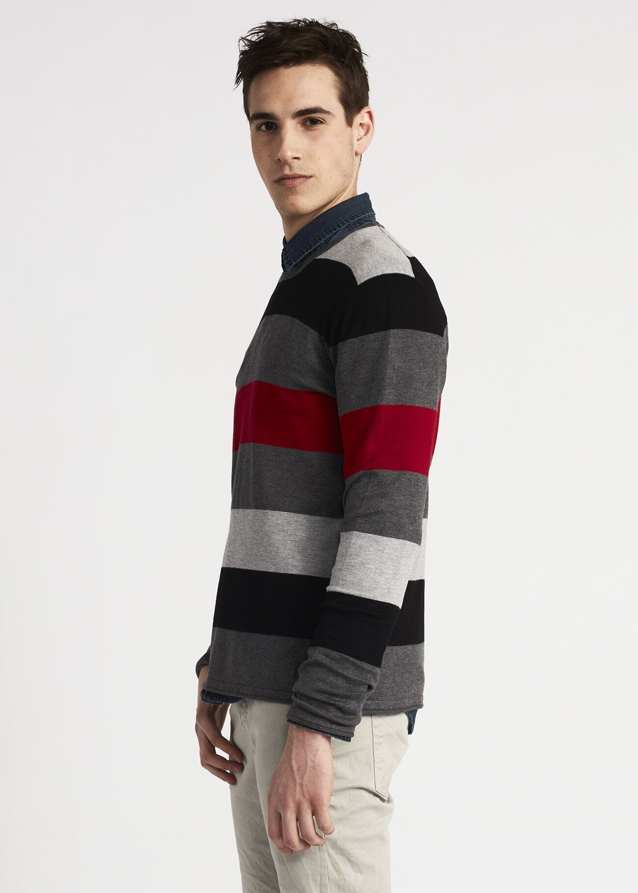 Jumper with maxi stripes