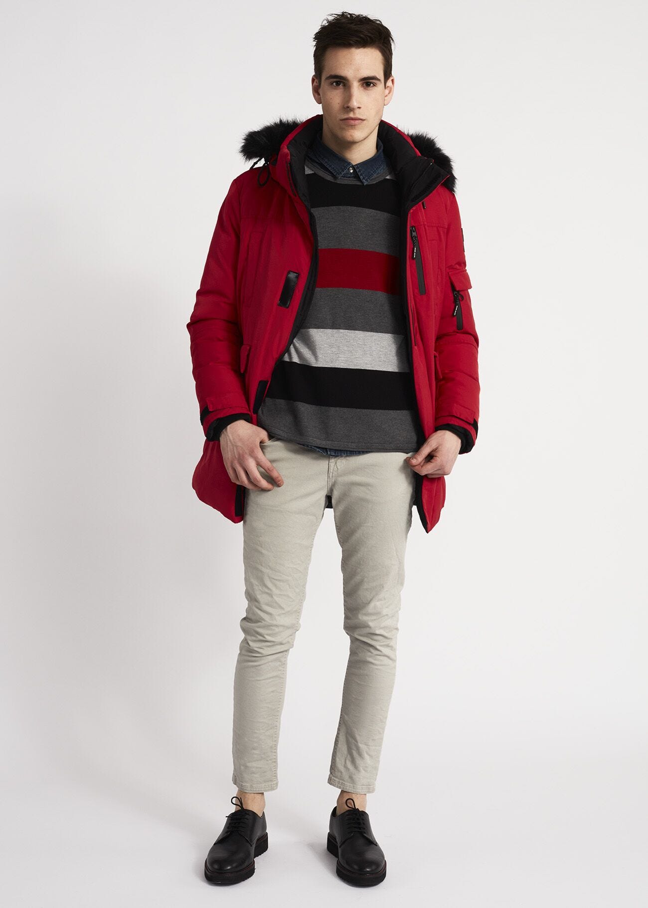 Jumper with maxi stripes