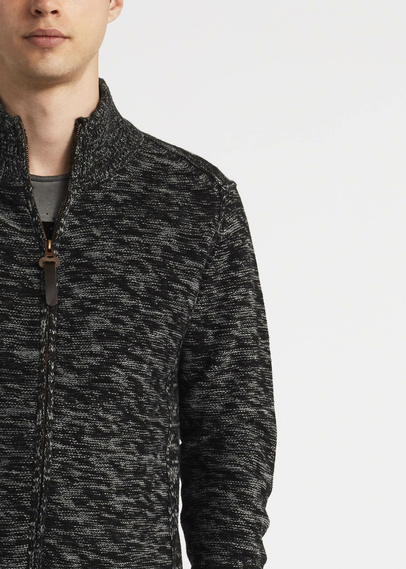 Cardigan con toppe motivo check
