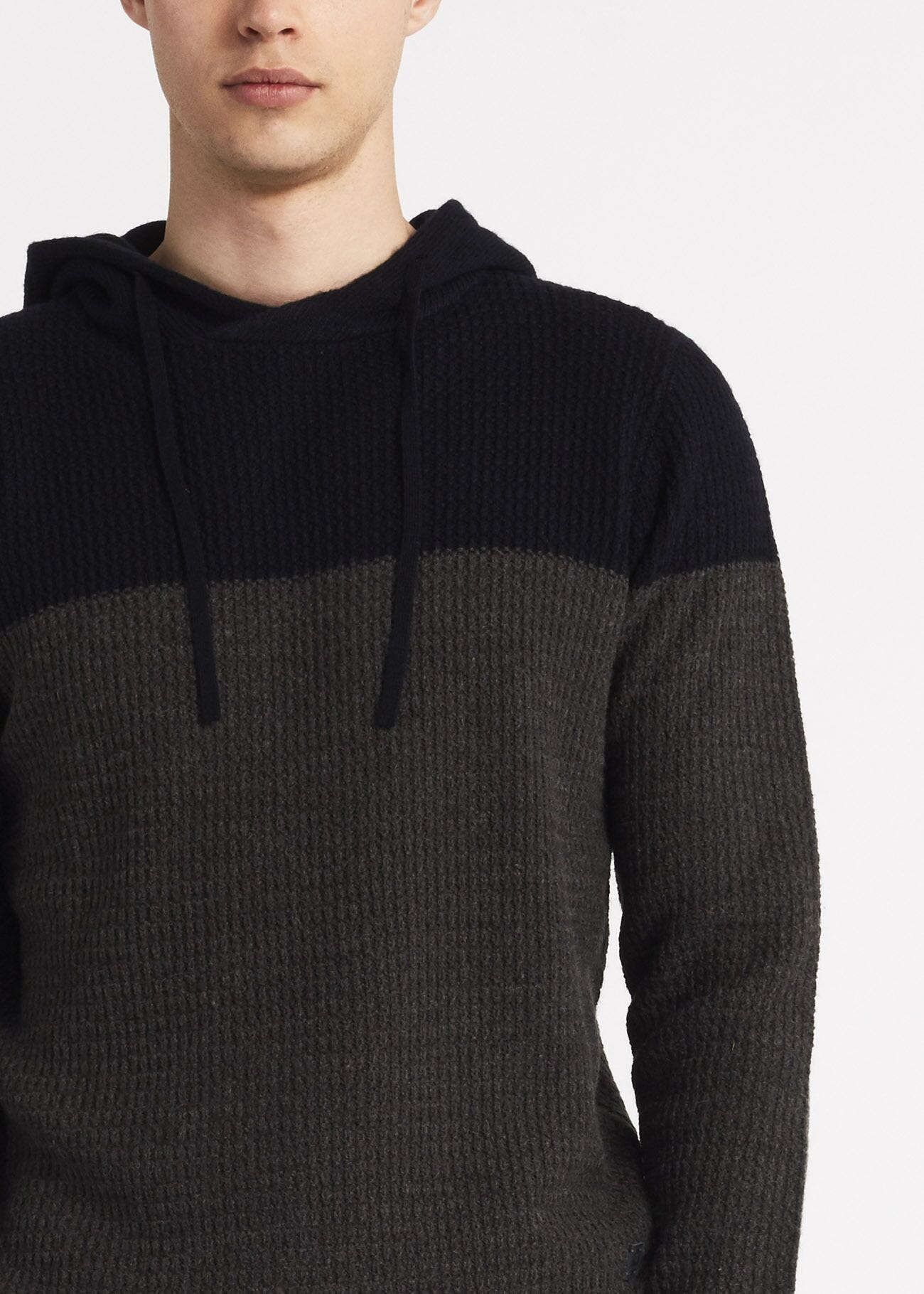 Jumper with hood and drawstring