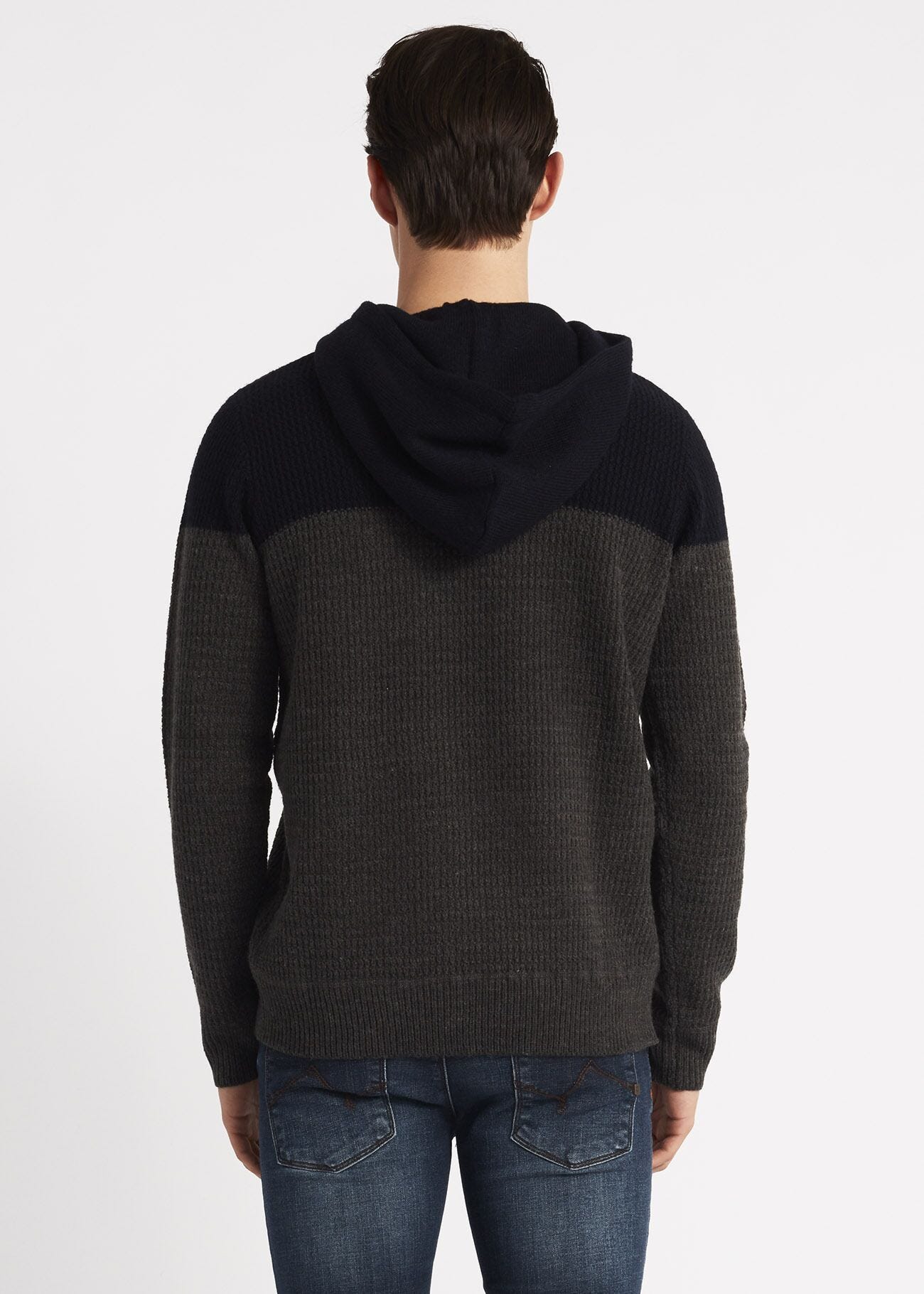 Jumper with hood and drawstring