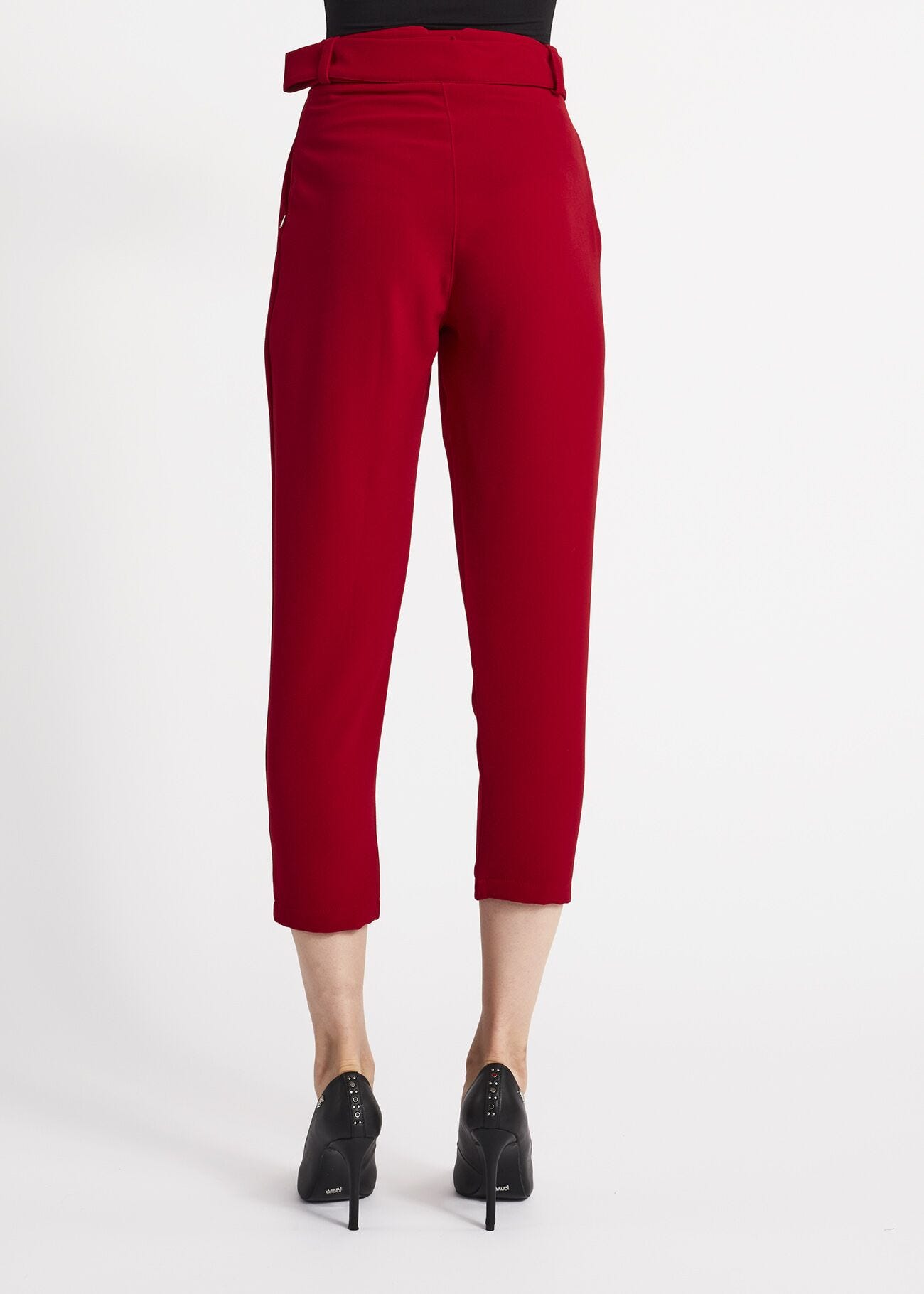 Carrot fit high waist trousers