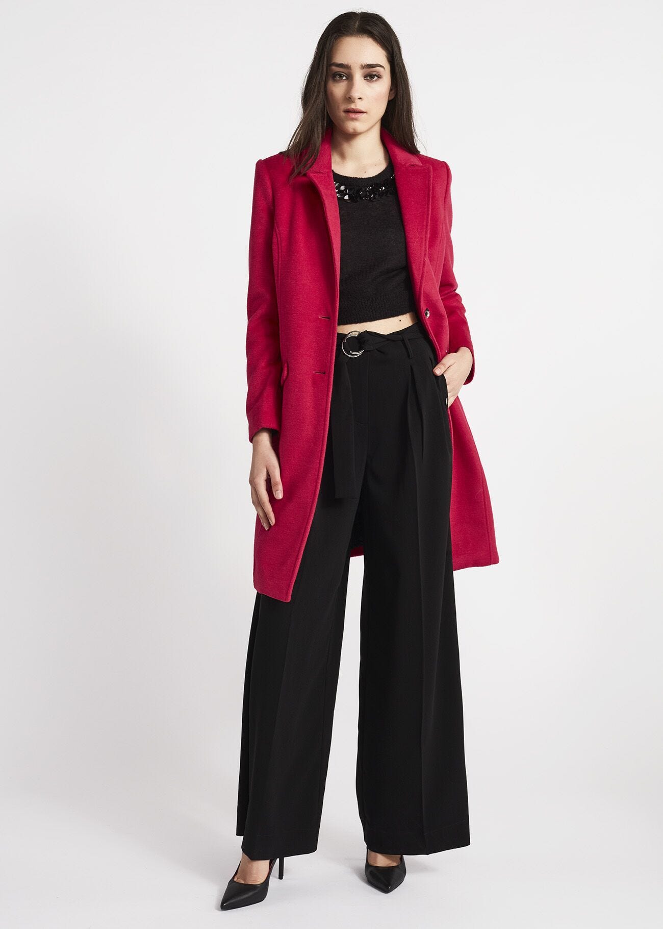 Palazzo pants with belt