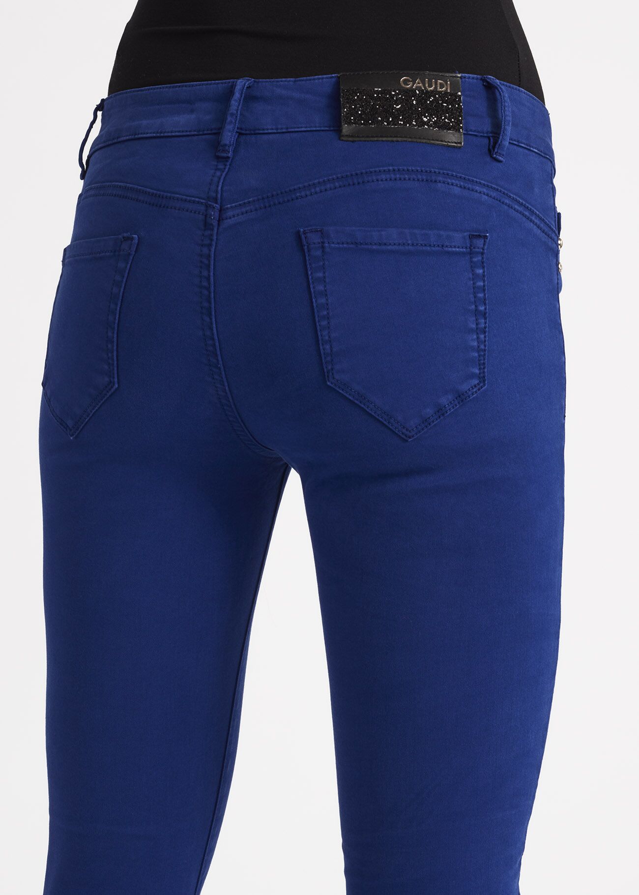 Slim fit stretch cotton trousers