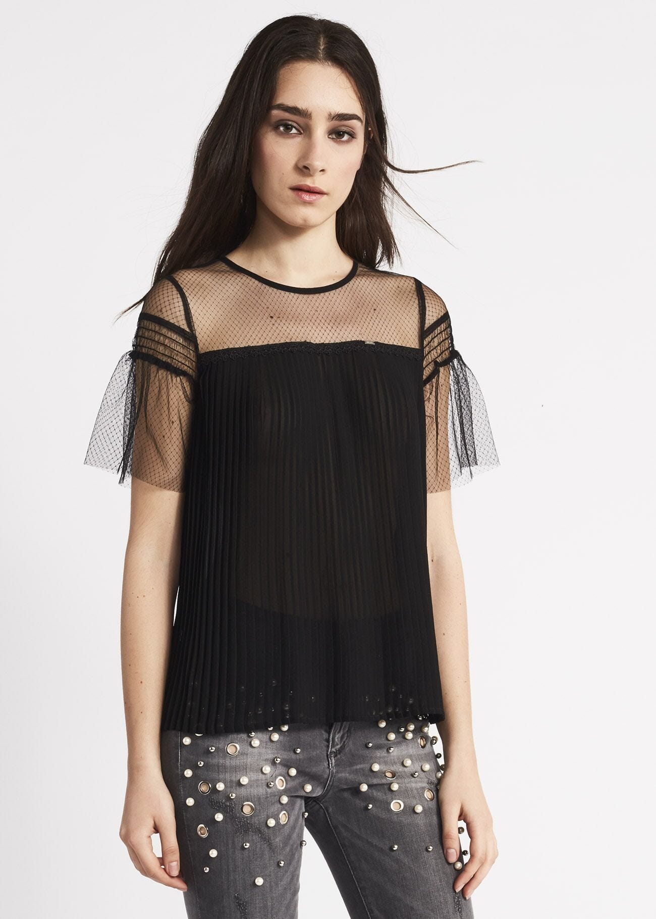 Pleated blouse