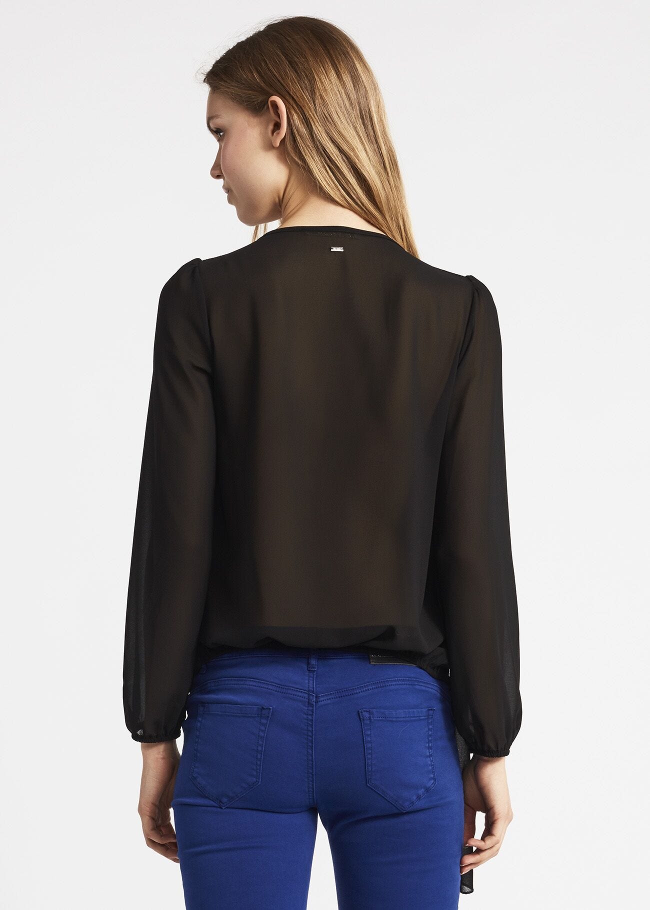 Blouse with asymmetrical design