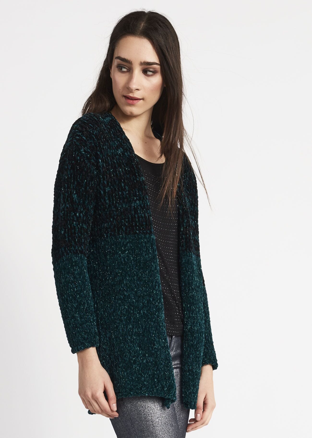 Cardigan lungo in ciniglia