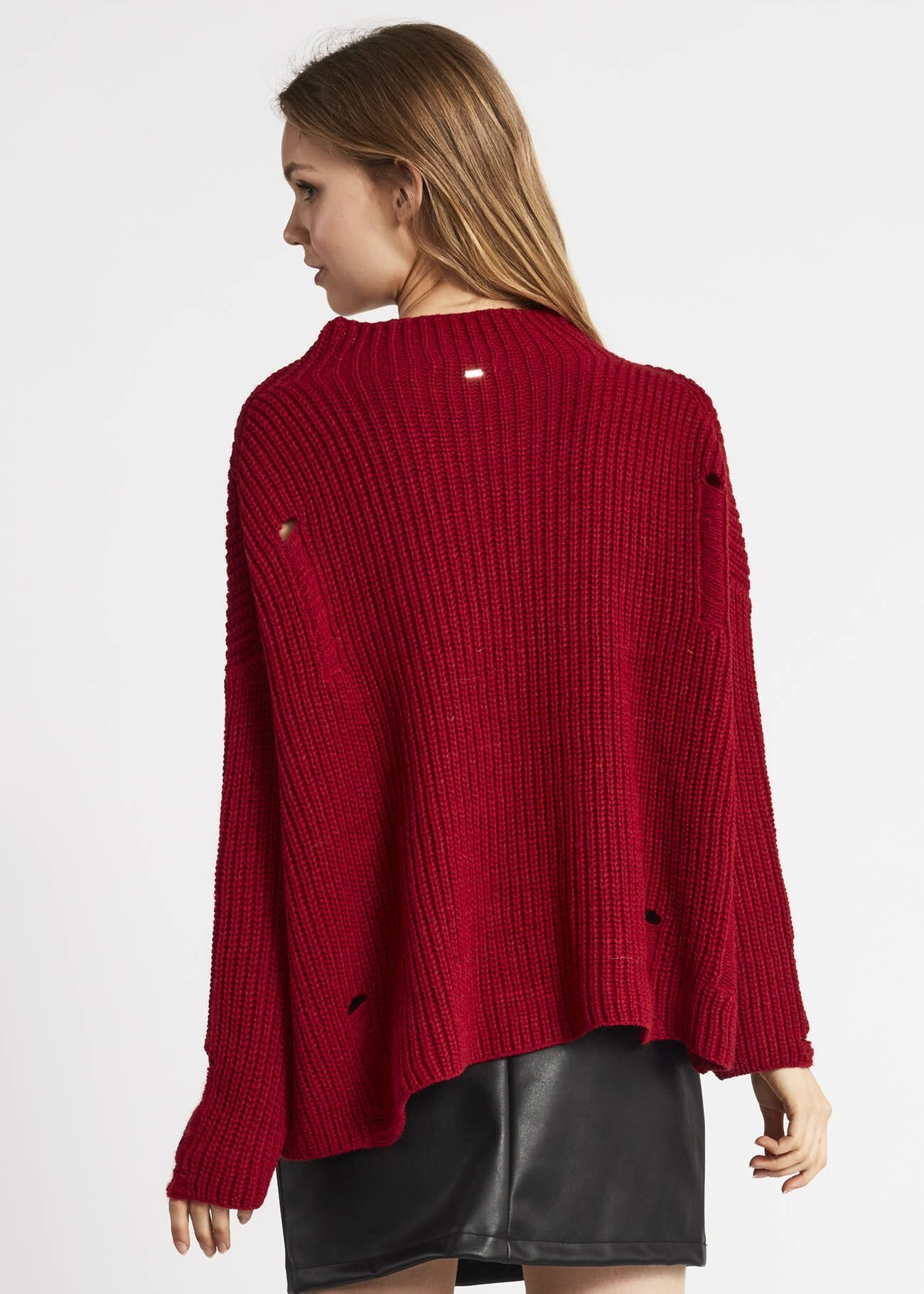 Maglia boxy con dettagli destroyed