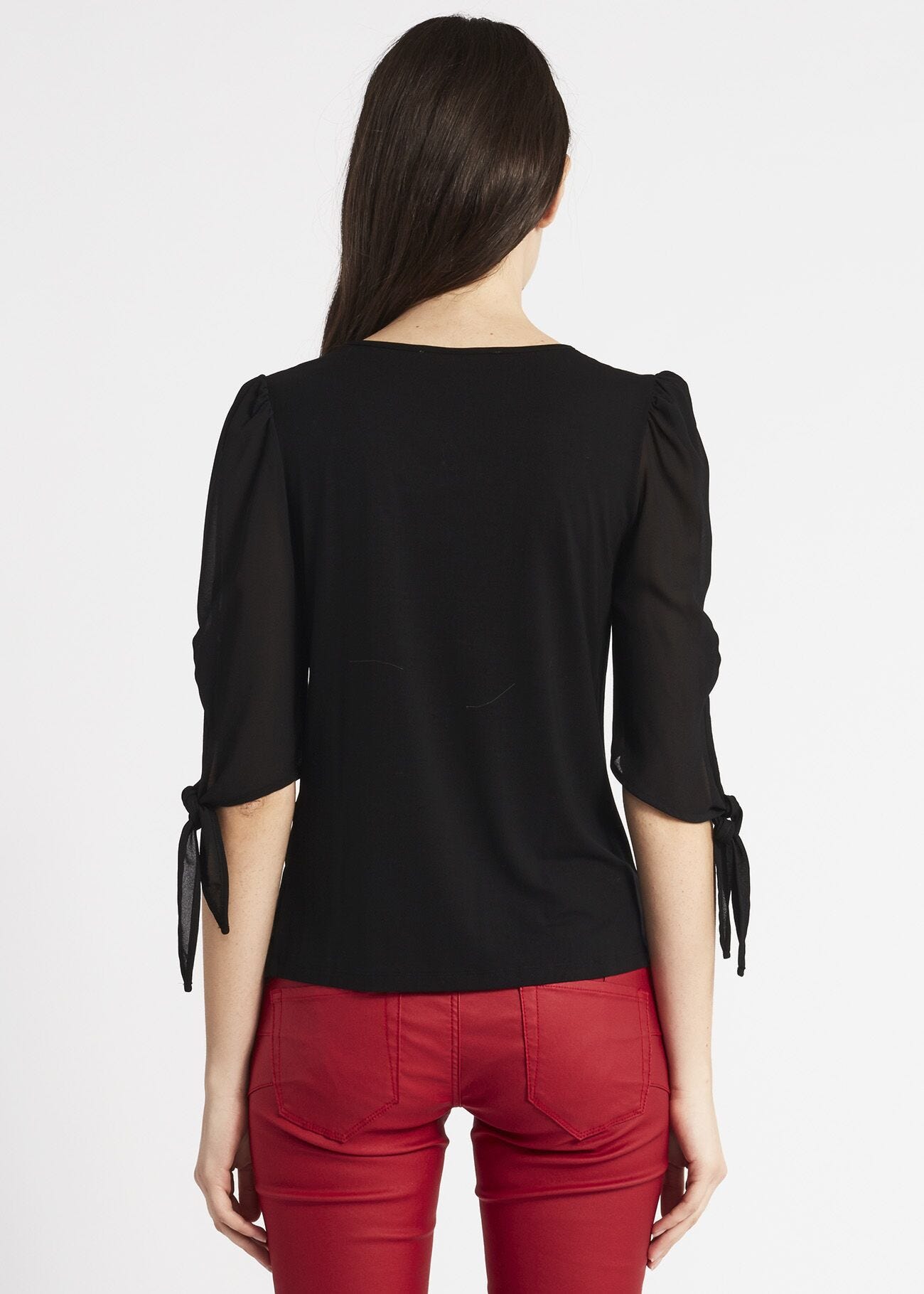 T-shirt with georgette sleeves
