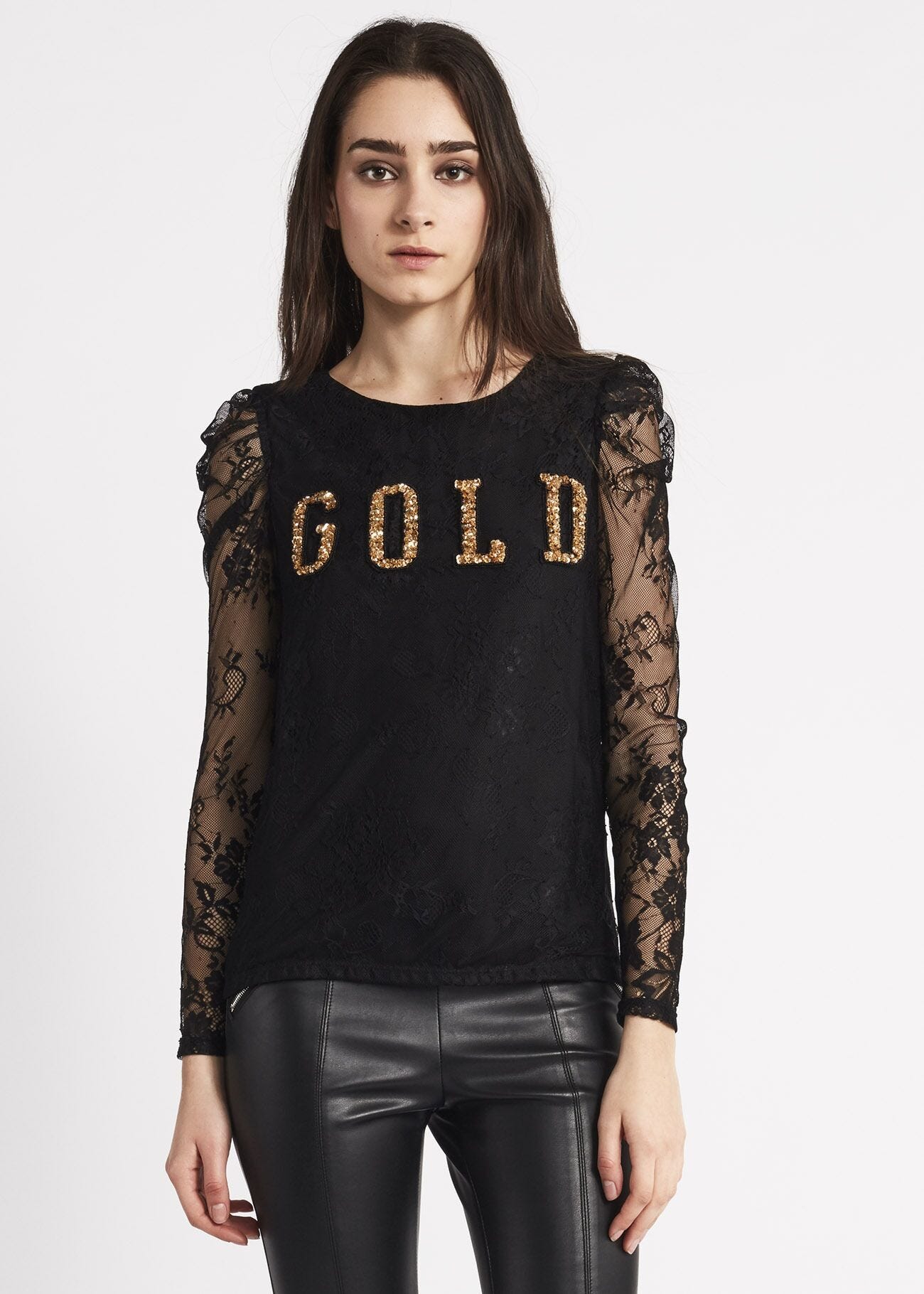 T-shirt in pizzo