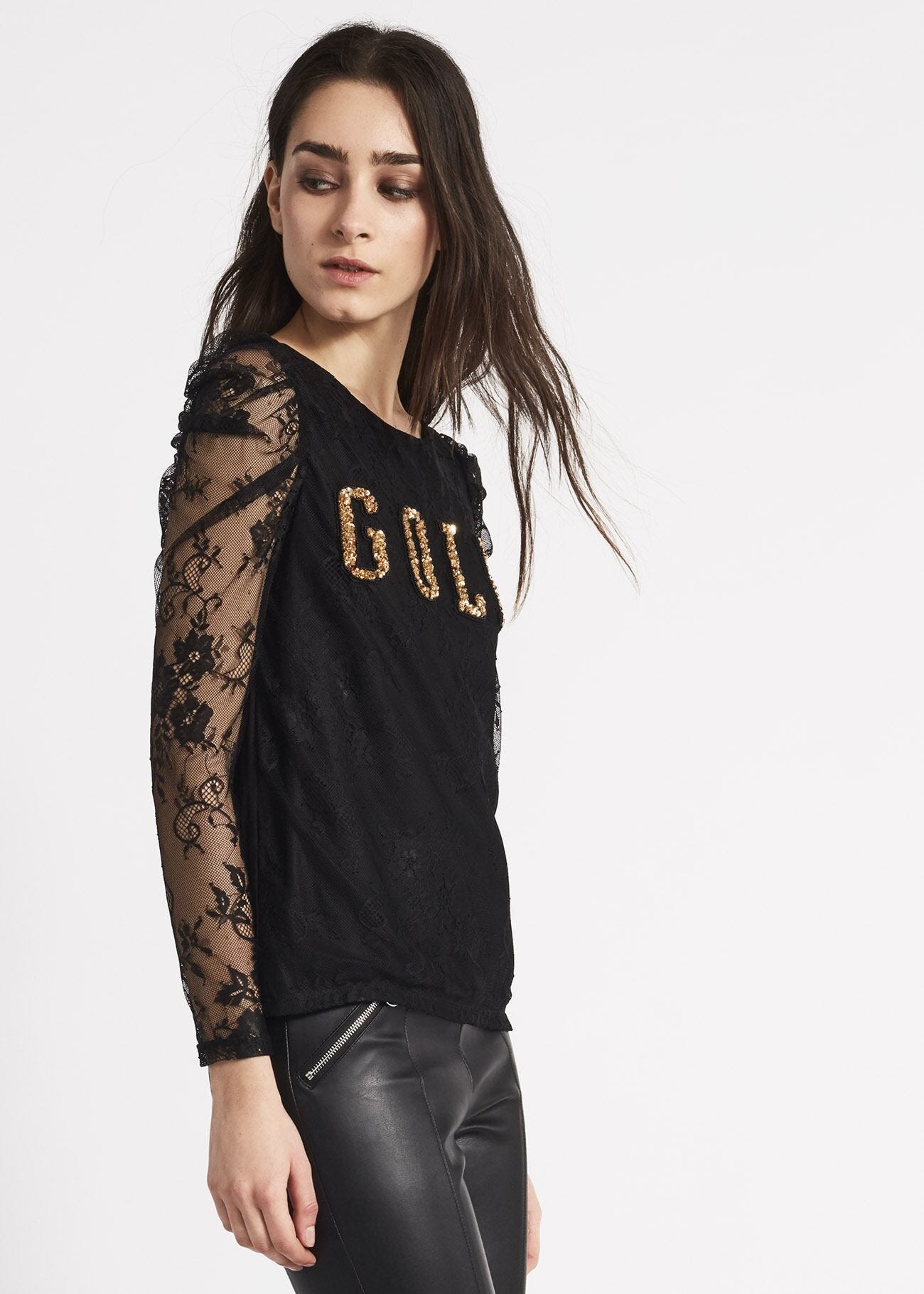 T-shirt in pizzo