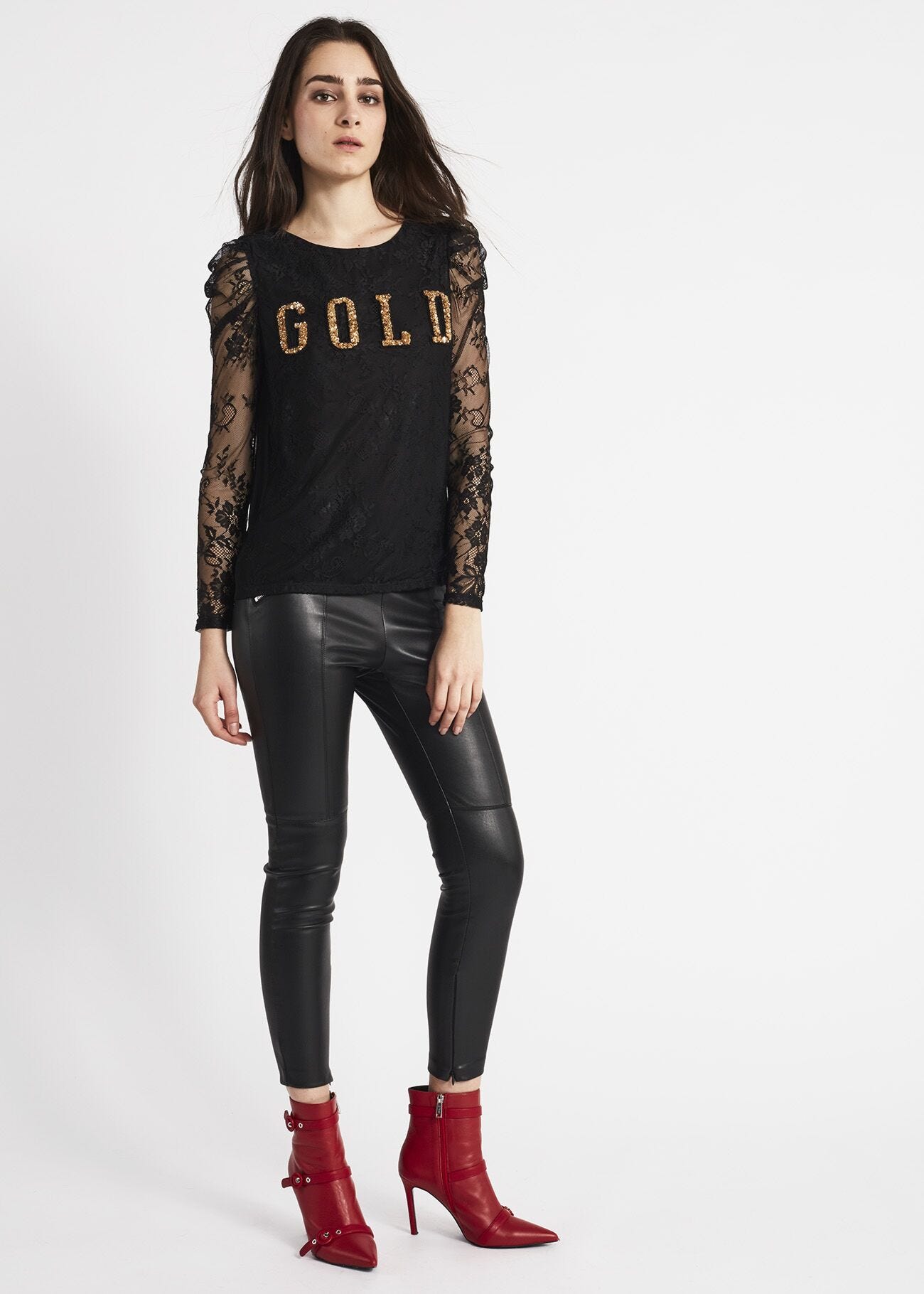 T-shirt in pizzo