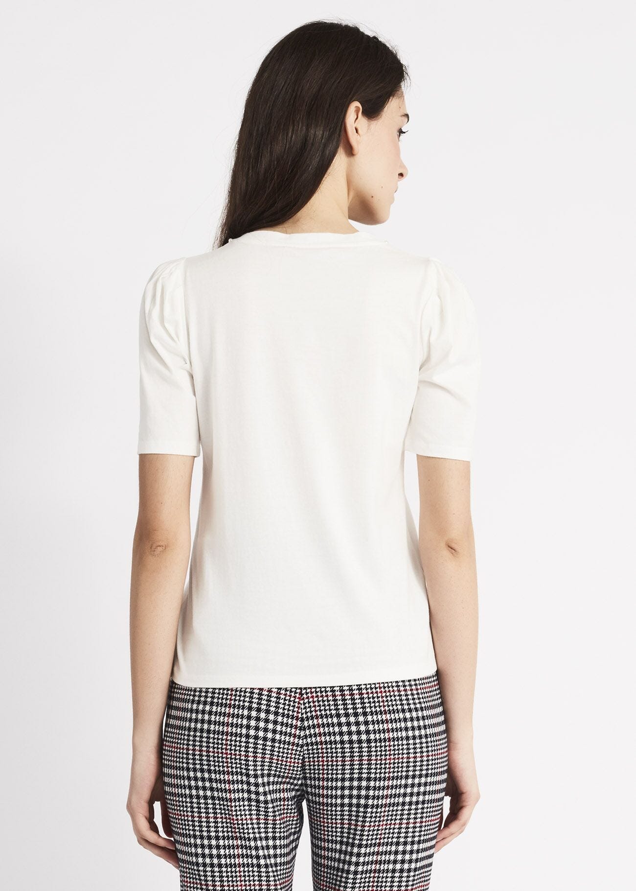 T-shirt with puff sleeves