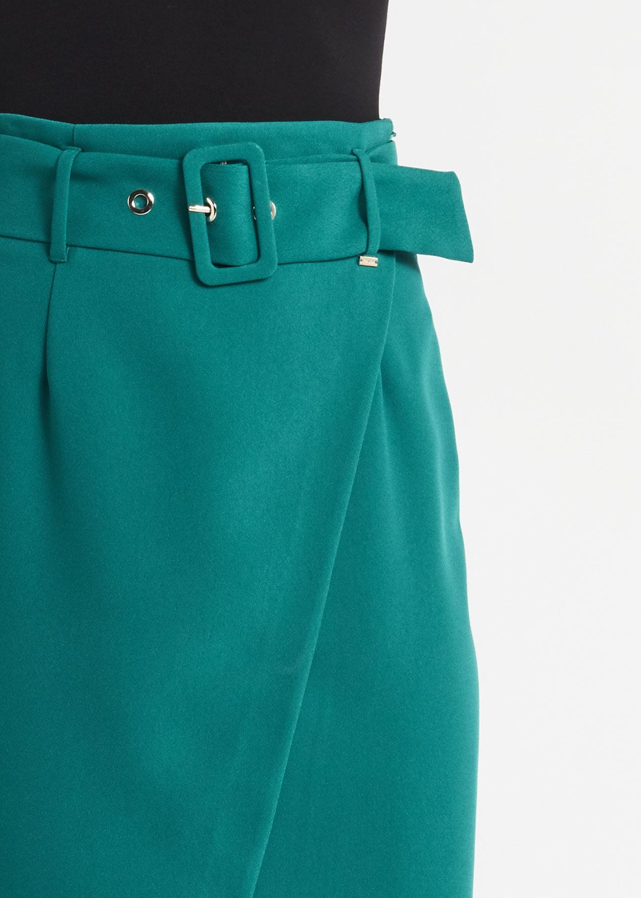 Mid-length wraparound skirt