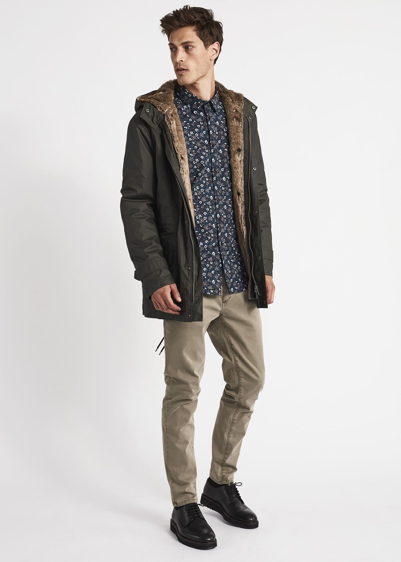 Loose fit chino trousers