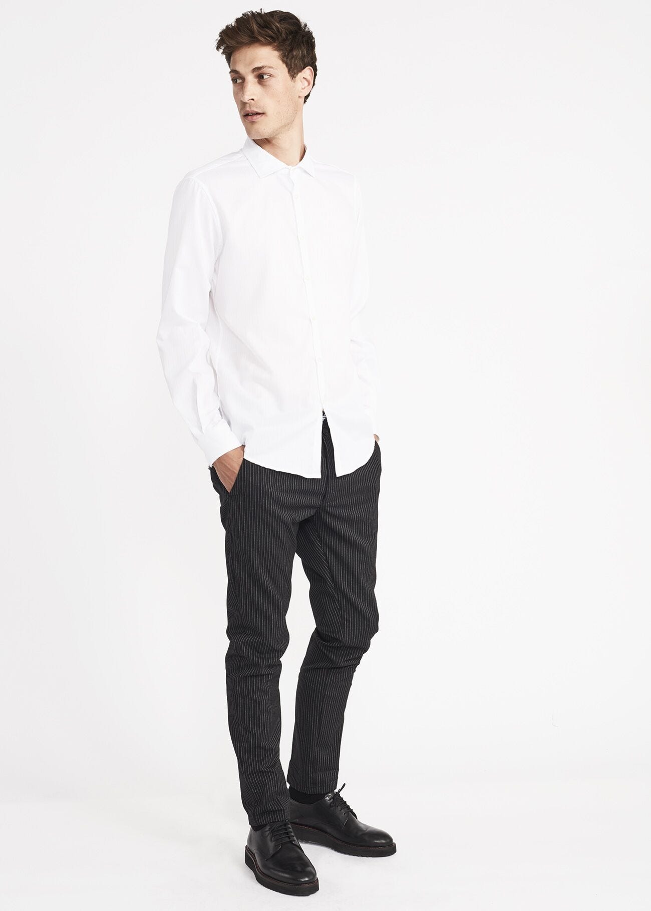 Pinstriped chinos