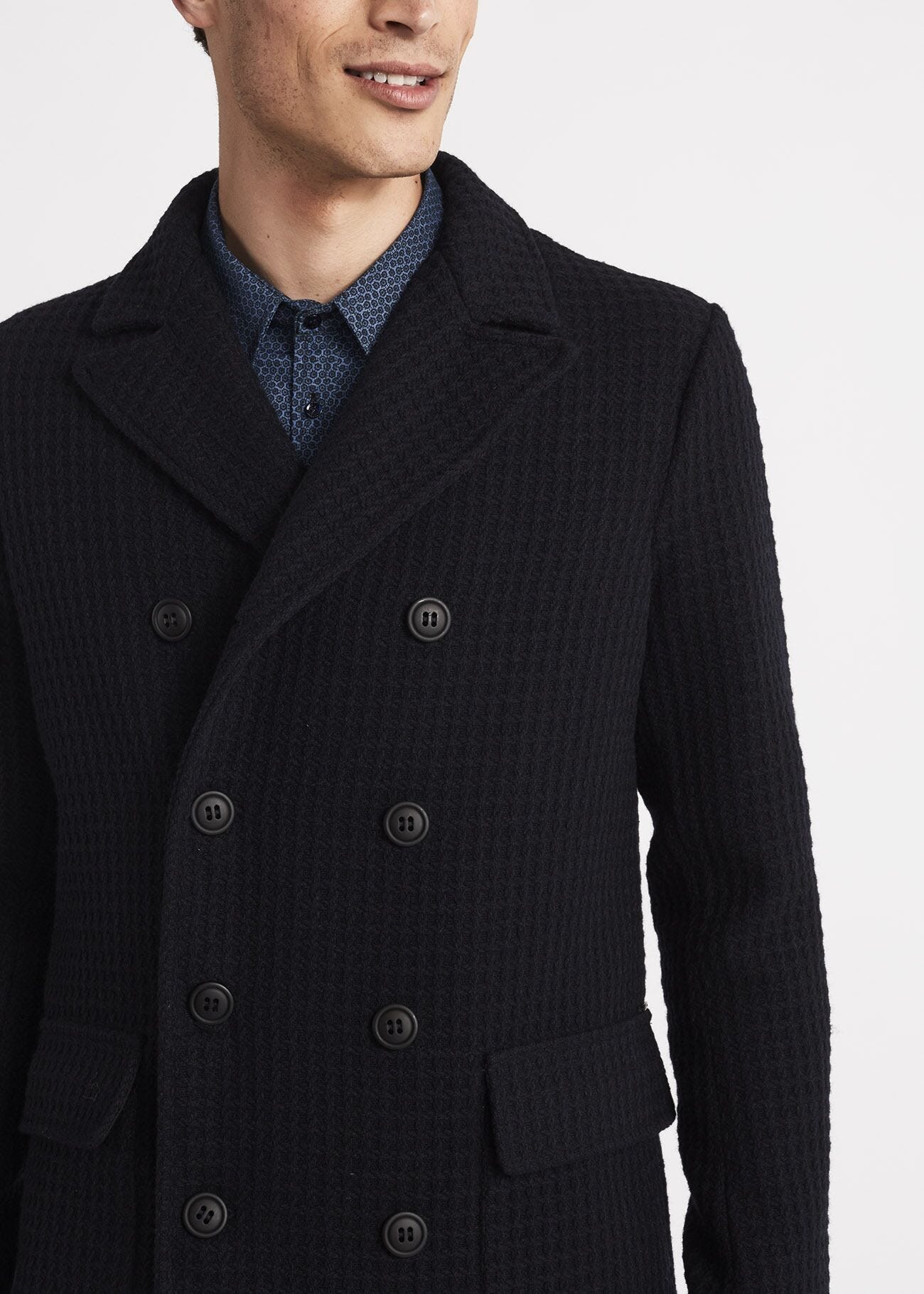 Peacoat con tasche applicate
