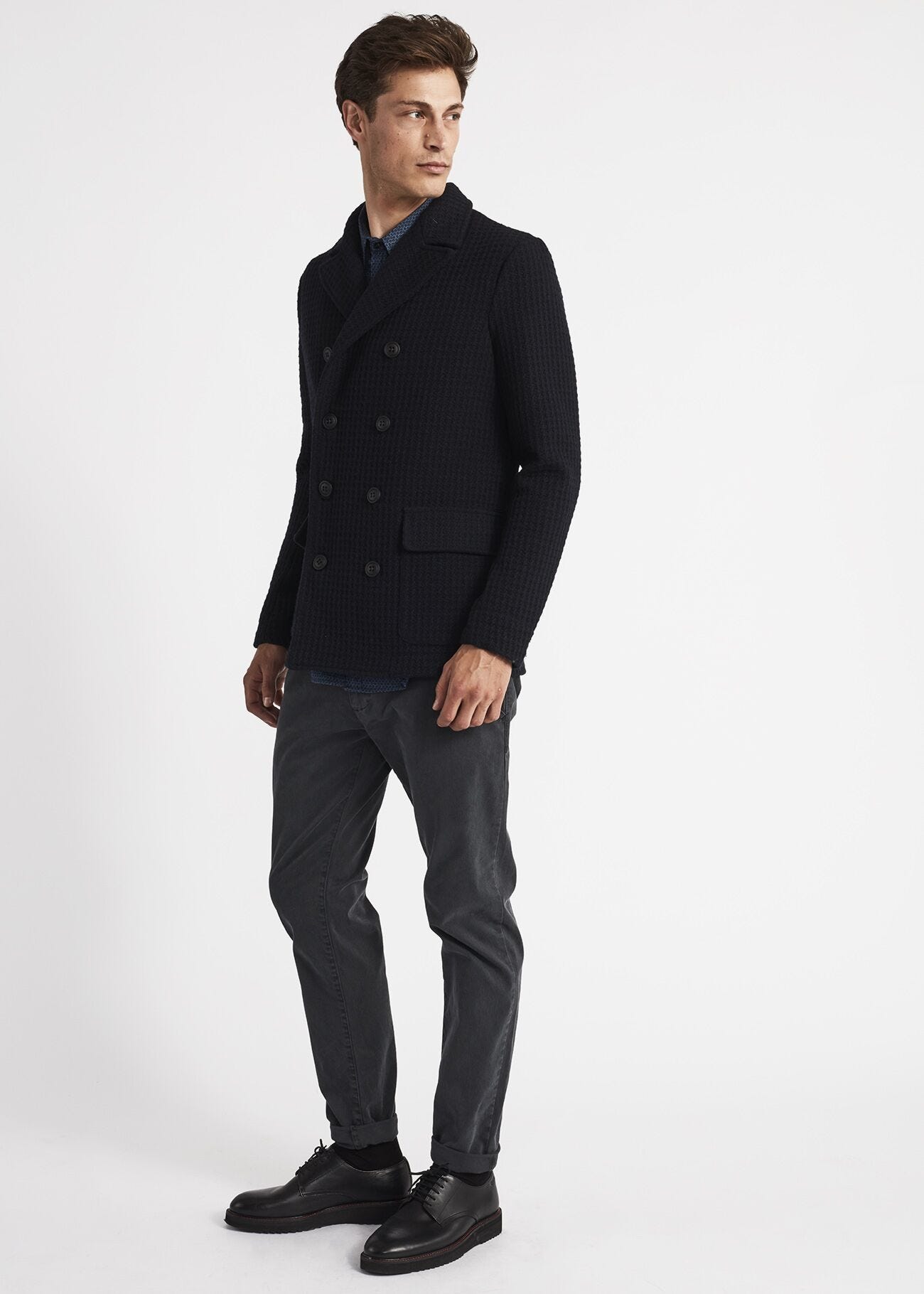Peacoat con tasche applicate